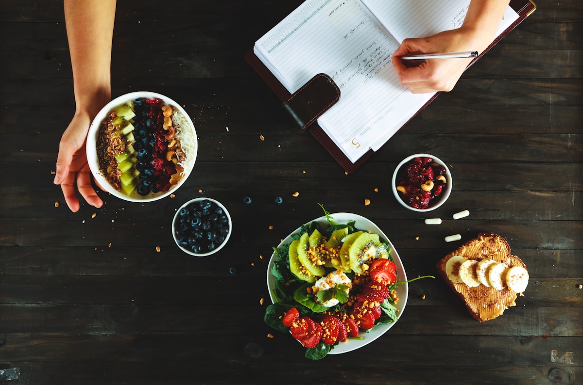 Person enjoying meal mindfully with relaxed posture
